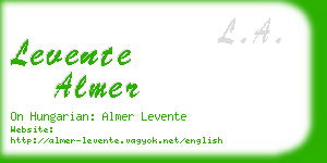 levente almer business card